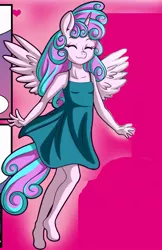 Size: 663x1024 | Tagged: suggestive, artist:anibaruthecat, banned from derpibooru, edit, princess flurry heart, alicorn, anthro, comic:yes teacher, comic, cropped, eyes closed, female, image, jpeg, lolicon, solo, underage