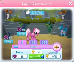 Size: 752x628 | Tagged: safe, derpibooru import, idw, screencap, cheerilee, cherry blossom (idw), rarity, earth pony, pony, clothes, female, gameloft, image, jpeg, mare, mask, sports, wrestling