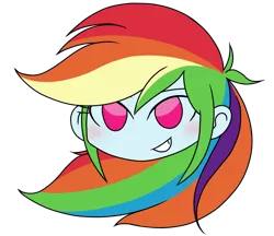Size: 740x640 | Tagged: safe, alternate version, artist:batipin, derpibooru import, part of a set, rainbow dash, equestria girls, blushing, image, looking at you, png, simple background, transparent background