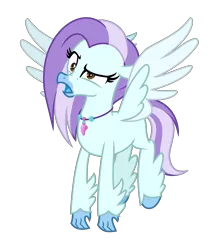 Size: 1749x1983 | Tagged: safe, artist:starshade, derpibooru import, oc, oc:ocean breeze, classical hippogriff, hippogriff, base:craftycitty, base used, beak, claws, confused, flying, hippogriff oc, image, jewelry, necklace, open mouth, png, solo, spread wings, wat, wings