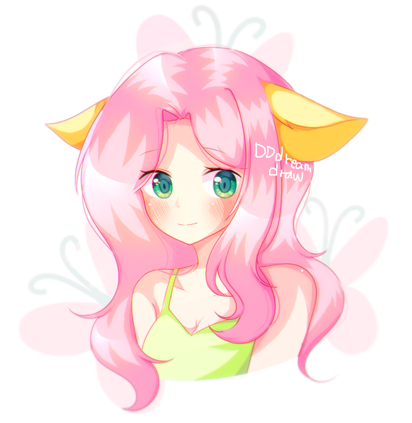 Size: 874x896 | Tagged: safe, artist:dddreamdraw, derpibooru import, fluttershy, human, eared humanization, floppy ears, humanized, image, png