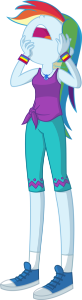 Size: 904x3283 | Tagged: safe, artist:steyrrdash, derpibooru import, rainbow dash, equestria girls, equestria girls series, wake up!, spoiler:eqg series (season 2), clothes, geode of super speed, image, magical geodes, nose in the air, open mouth, png, shoes, solo, vector, wake up!: rainbow dash