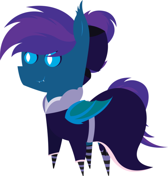 Size: 5795x6073 | Tagged: safe, artist:tikibat, derpibooru import, oc, oc:stardust, oc:stardust(cosmiceclipse), unofficial characters only, bat pony, pony, bat pony oc, bat wings, bow, clothes, crossdressing, derpibooru exclusive, dress, ear fluff, fangs, hair bow, image, male, membranous wings, png, pointy ponies, simple background, slit eyes, slit pupils, socks, solo, stallion, striped socks, transparent background, wings