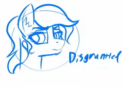 Size: 2048x1468 | Tagged: safe, artist:korenav, oc, unofficial characters only, pony, bust, disgruntled, ear fluff, female, image, jpeg, mare, monochrome, portrait, sketch, solo, text