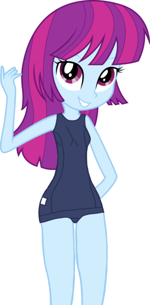 Size: 4036x8216 | Tagged: safe, artist:owlisun, edit, mystery mint, equestria girls, friendship games, absurd resolution, background human, clothes, cute, image, mysterybetes, one-piece swimsuit, png, simple background, solo, swimsuit, swimsuit edit, transparent background, vector