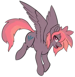 Size: 1280x1309 | Tagged: safe, artist:korenav, oc, oc:sweep slick, unofficial characters only, pegasus, pony, female, flying, hair over one eye, image, looking at you, mare, open mouth, pegasus oc, png, simple background, solo, spread wings, transparent background, wings