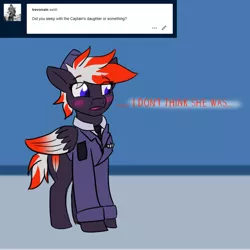 Size: 1280x1280 | Tagged: safe, artist:askavrobishop, derpibooru import, oc, oc:bishop, pegasus, comic:askavrobishop, airfield, clothes, flight suit, goggles, image, locker room, lockers, png, uniform, wings