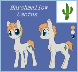 Size: 2018x1871 | Tagged: safe, artist:dusthiel, derpibooru import, oc, oc:marshmallow cactus, earth pony, pony, image, male, png, reference sheet, solo, stallion