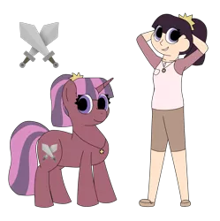 Size: 2043x2048 | Tagged: safe, artist:colorcodetheartist, derpibooru import, oc, oc:liquid courage, human, unicorn, colored sketch, derpibooru exclusive, image, parent:osomatsu matsuno, parent:twilight sparkle, parents:osotwi, png