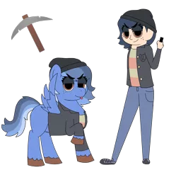 Size: 2043x2048 | Tagged: safe, artist:colorcodetheartist, derpibooru import, oc, oc:silver lining, human, pony, derpibooru exclusive, image, parent:karamatsu matsuno, parent:rainbow dash, parents:karadash, png