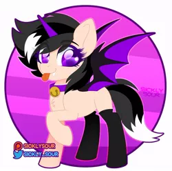 Size: 966x959 | Tagged: safe, artist:sickly-sour, derpibooru import, oc, unofficial characters only, bat pony, pony, chest fluff, clothes, female, image, jpeg, mare, socks, solo, stockings, thigh highs