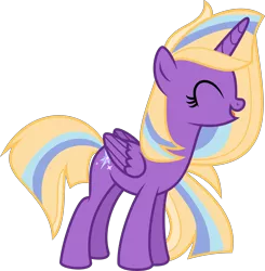 Size: 4000x4082 | Tagged: safe, artist:melisareb, derpibooru import, oc, oc:shooting star, unofficial characters only, alicorn, pony, absurd resolution, eyes closed, female, image, inkscape, mare, png, simple background, solo, transparent background, vector