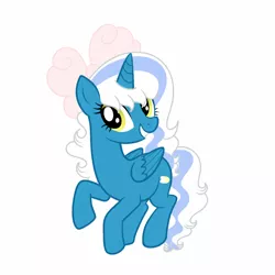 Size: 1024x1024 | Tagged: safe, artist:riofluttershy, derpibooru import, oc, oc:fleurbelle, alicorn, pony, adorabelle, alicorn oc, bow, cute, female, hair bow, horn, image, jpeg, mare, ocbetes, wings, yellow eyes