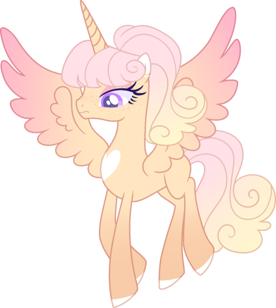 Size: 1668x1859 | Tagged: safe, artist:kurosawakuro, derpibooru import, alicorn, pony, female, image, magical lesbian spawn, mare, offspring, parent:fluttershy, parent:princess cadance, parents:flutterdance, png, simple background, solo, transparent background