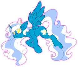 Size: 1280x1106 | Tagged: safe, artist:spaazledazzle, derpibooru import, oc, oc:fleurbelle, alicorn, pony, alicorn oc, bow, female, flying, hair bow, horn, image, mare, png, simple background, transparent background, wings, yellow eyes