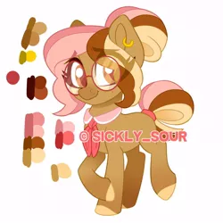 Size: 1000x1000 | Tagged: safe, artist:sickly-sour, derpibooru import, oc, oc:ginger snap, unofficial characters only, earth pony, pony, female, glasses, image, jpeg, mare, solo
