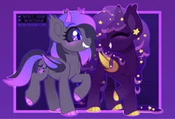 Size: 1199x818 | Tagged: safe, artist:sickly-sour, derpibooru import, oc, oc:jelly jamboree, oc:moonlight serenade, unofficial characters only, bat pony, pony, female, image, jpeg, mare