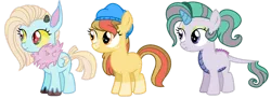 Size: 1280x473 | Tagged: safe, artist:venomous-cookietwt, derpibooru import, oc, unofficial characters only, dracony, earth pony, hybrid, pony, female, filly, image, interspecies offspring, jhybrid, offspring, parent:applejack, parent:caramel, parent:discord, parent:fluttershy, parent:rarity, parent:spike, parents:carajack, parents:discoshy, parents:sparity, png, simple background, transparent background