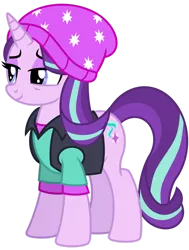 Size: 1024x1356 | Tagged: safe, artist:emeraldblast63, derpibooru import, starlight glimmer, ponified, pony, equestria girls, mirror magic, spoiler:eqg specials, accurate, beanie, equestria girls ponified, hat, image, png, redesign, vector