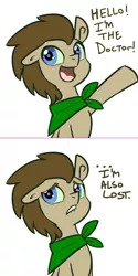 Size: 600x1202 | Tagged: safe, artist:toadstool-prancer, derpibooru import, doctor whooves, time turner, oc, oc:tantamount, pony, disguise, disguised changeling, image, png, solo, tantamount-time-turner