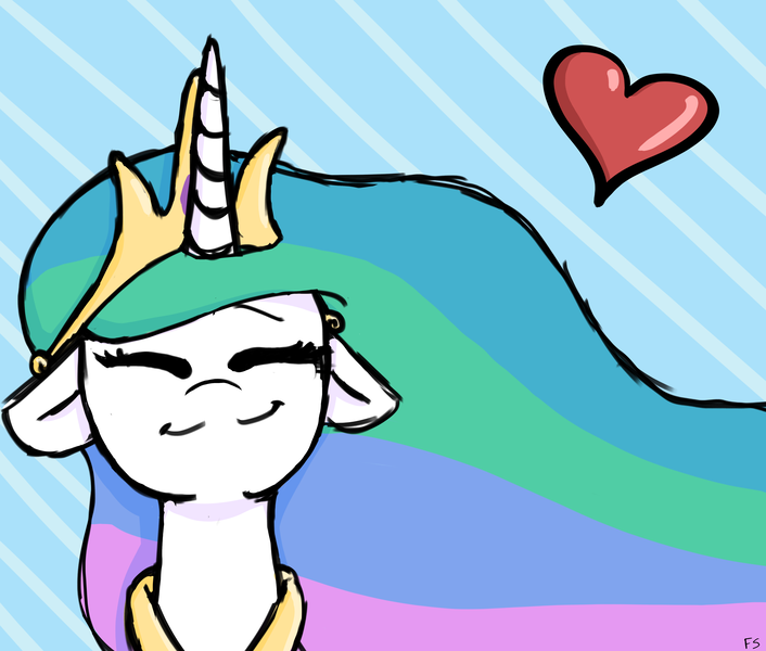 Size: 5881x5000 | Tagged: safe, artist:dark shadow, derpibooru import, princess celestia, alicorn, pony, cute, eyes closed, floppy ears, happy, heart, image, png, sketch, smiling, solo