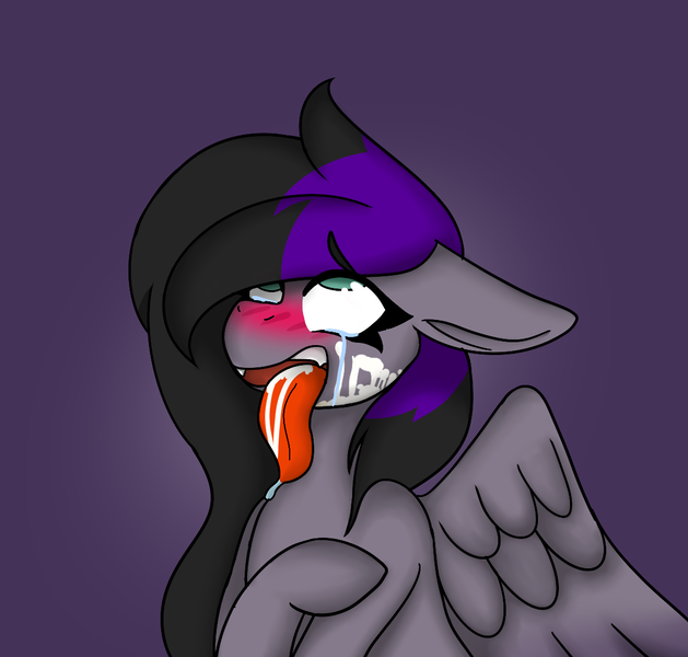 Size: 1119x1068 | Tagged: questionable, artist:revenge.cats, derpibooru import, oc, oc:drizzling dasher, pegasus, pony, ahegao, blushing, crying, cum, cum in mouth, emo, facial, image, open mouth, png, solo, tears of pleasure, tongue out