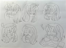 Size: 2048x1508 | Tagged: safe, artist:徐詩珮, derpibooru import, oc, oc:hsu amity, alicorn, pony, angry, cross-popping veins, crying, cute, expressions, female, glasses, image, jpeg, madorable, mare, ocbetes, onomatopoeia, open mouth, photo, scared, sleeping, sound effects, traditional art, zzz