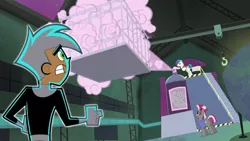 Size: 1280x720 | Tagged: safe, artist:kayman13, derpibooru import, edit, edited screencap, screencap, blow dry, quick trim, power ponies (episode), danny phantom, hair spray, henchmen, image, png