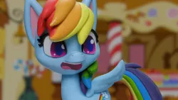 Size: 1920x1080 | Tagged: safe, derpibooru import, screencap, rainbow dash, pony, cake off, my little pony: pony life, my little pony: stop motion short, image, png, solo, stop motion