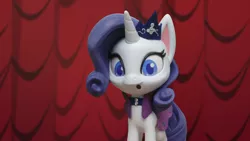 Size: 1920x1080 | Tagged: safe, derpibooru import, screencap, rarity, pony, fashion failure, my little pony: pony life, my little pony: stop motion short, :o, image, open mouth, png, solo, stop motion