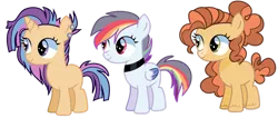 Size: 1280x545 | Tagged: safe, artist:venomous-cookietwt, derpibooru import, oc, unofficial characters only, earth pony, pegasus, pony, unicorn, female, filly, image, offspring, parent:cheese sandwich, parent:flash sentry, parent:pinkie pie, parent:rainbow dash, parent:soarin', parent:twilight sparkle, parents:cheesepie, parents:flashlight, parents:soarindash, png, simple background, transparent background