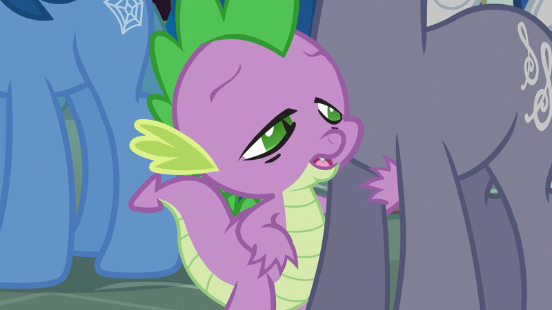 Size: 1920x1080 | Tagged: safe, screencap, royal riff, spike, earth pony, pony, it ain't easy being breezies, hug, image, lidded eyes, mid-blink screencap, png