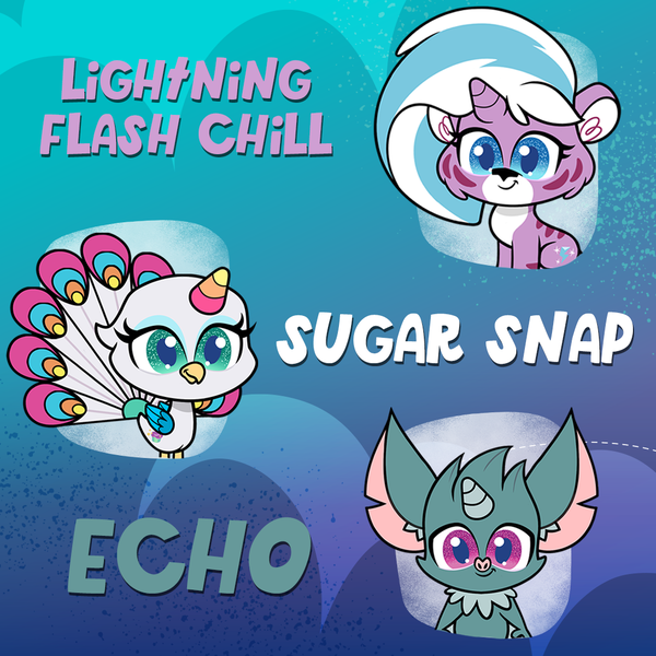 Size: 1080x1080 | Tagged: safe, derpibooru import, my little pony: pony life, spoiler:pony life season 2, echo (pony life), image, lightning chill, official, png, sugar snap