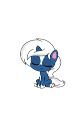 Size: 2400x3600 | Tagged: safe, artist:fidelity deadshot, derpibooru import, oc, oc:passi deeper, unofficial characters only, pony, unicorn, eyes closed, horn, image, male, png, simple background, sitting, smiling, solo, stallion, unicorn oc, white background
