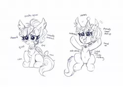 Size: 2000x1421 | Tagged: safe, artist:confetticakez, derpibooru import, oc, oc:confetti cupcake, unofficial characters only, bat pony, pony, bell, bell collar, blushing, chest fluff, collar, frown, happy, hat, image, jpeg, nervous, party hat, smiling, solo, teary eyes