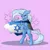 Size: 800x800 | Tagged: safe, artist:allyclaw, edit, editor:anonymous, editor:edits of hate, editor:unofficial edits thread, unauthorized edit, trixie, pony, unicorn, bipedal, chest fluff, female, flag of israel, fluffy, image, israel, looking at you, mare, mouthpiece, pink background, png, simple background
