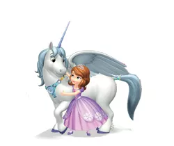 Size: 2000x1680 | Tagged: safe, human, pony, barely pony related, image, jpeg, princess sofia, simple background, skye, sofia the first, winged unicorn