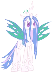 Size: 1823x2499 | Tagged: safe, derpibooru import, edit, vector edit, princess celestia, queen chrysalis, changeling, changeling queen, ponyar fusion, female, fusion, image, palette swap, png, recolor, simple background, solo, transparent background, vector