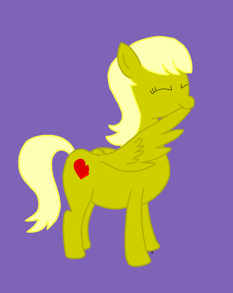 Size: 1955x2460 | Tagged: safe, artist:jelly_fash, derpibooru import, oc, oc:sandy mittens, unofficial characters only, pegasus, pony, grooming, image, png, preening, simple background, solo