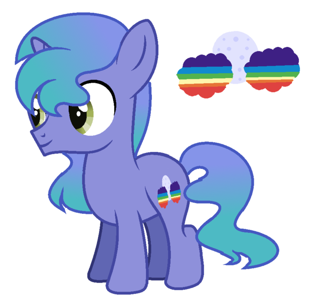 Size: 962x860 | Tagged: safe, artist:venomous-cookietwt, derpibooru import, oc, pony, colt, image, male, offspring, parent:princess luna, parent:rainbow blaze, png, simple background, solo, transparent background