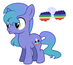 Size: 962x860 | Tagged: safe, artist:venomous-cookietwt, derpibooru import, oc, pony, colt, image, male, offspring, parent:princess luna, parent:rainbow blaze, png, simple background, solo, transparent background