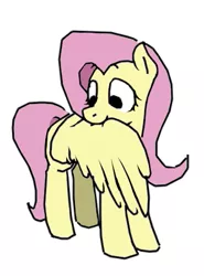 Size: 373x505 | Tagged: safe, artist:alexi148, derpibooru import, fluttershy, pegasus, pony, female, grooming, image, mare, png, preening, simple background, solo, white background, wings