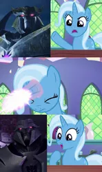 Size: 640x1080 | Tagged: safe, artist:melspyrose, derpibooru import, trixie, all bottled up, image, megatron, meme, png, transformers