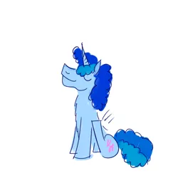 Size: 600x600 | Tagged: safe, artist:horsesplease, derpibooru import, party favor, unicorn, behaving like a dog, doggie favor, doodle, image, png, scratching