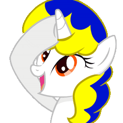 Size: 720x720 | Tagged: safe, artist:starflashing twinkle, derpibooru import, oc, oc:starflashing twinkle, alicorn, animated, chinese text, cute, gif, image, moon runes, open mouth, simple background, solo, transparent background