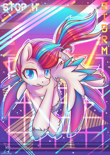 Size: 2480x3508 | Tagged: safe, artist:musicfirewind, derpibooru import, zipp storm, pegasus, pony, g5, image, jpeg, looking at you, solo