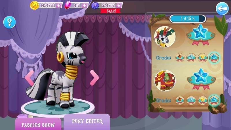 Size: 1280x720 | Tagged: safe, derpibooru import, screencap, zecora, zebra, female, gameloft, image, jewelry, jpeg