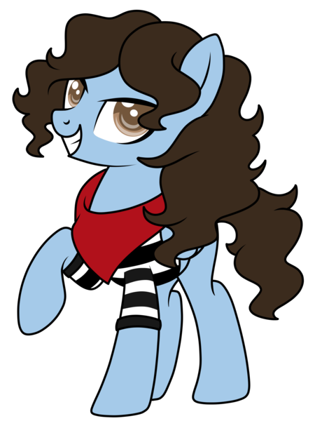 Size: 1527x1991 | Tagged: safe, artist:kb-gamerartist, derpibooru import, oc, oc:badgering badger, unofficial characters only, pegasus, pony, derpibooru community collaboration, 2021 community collab, bandana, clothes, derpibooru exclusive, grin, image, male, png, raised hoof, shirt, simple background, smiling, t-shirt, transparent background