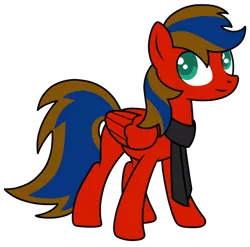 Size: 900x888 | Tagged: safe, artist:kb-gamerartist, derpibooru import, oc, oc:scarlet havoc, unofficial characters only, pegasus, pony, derpibooru community collaboration, 2021 community collab, clothes, derpibooru exclusive, image, male, png, scarf, simple background, solo, stallion, transparent background