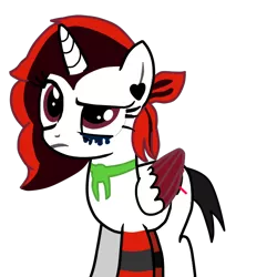 Size: 720x720 | Tagged: safe, artist:djmatinext, artist:kingbases, derpibooru import, edit, edited screencap, screencap, oc, oc:deadly heart, alicorn, pony, alicorn oc, base used, clothes, dripping, emo, eyelashes, female, horn, image, makeup, photo, pierced ears, piercing, png, simple background, socks, solo, stockings, thigh highs, transparent background, wings